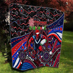 Merry Christmas AFL Demons Quilt Aboriginal Santa Football Mascot