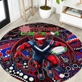 Merry Christmas AFL Demons Round Carpet Aboriginal Santa Football Mascot