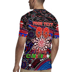 Merry Christmas AFL Demons Rugby Jersey Aboriginal Santa Football Mascot