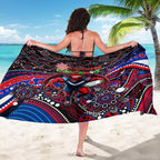 Merry Christmas AFL Demons Sarong Aboriginal Santa Football Mascot