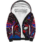 Merry Christmas AFL Demons Sherpa Hoodie Aboriginal Santa Football Mascot