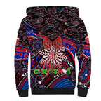 Merry Christmas AFL Demons Sherpa Hoodie Aboriginal Santa Football Mascot