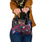 Merry Christmas AFL Demons Shoulder Handbag Aboriginal Santa Football Mascot
