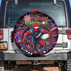 Merry Christmas AFL Demons Spare Tire Cover Aboriginal Santa Football Mascot