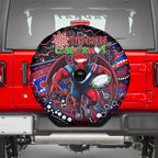 Merry Christmas AFL Demons Spare Tire Cover Aboriginal Santa Football Mascot