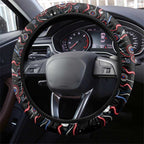 Merry Christmas AFL Demons Steering Wheel Cover Aboriginal Santa Football Mascot