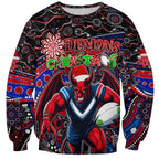 Merry Christmas AFL Demons Sweatshirt Aboriginal Santa Football Mascot