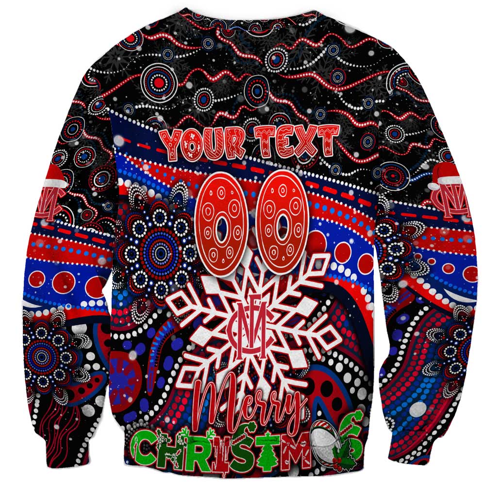 Merry Christmas AFL Demons Sweatshirt Aboriginal Santa Football Mascot