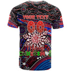 Merry Christmas AFL Demons T Shirt Aboriginal Santa Football Mascot