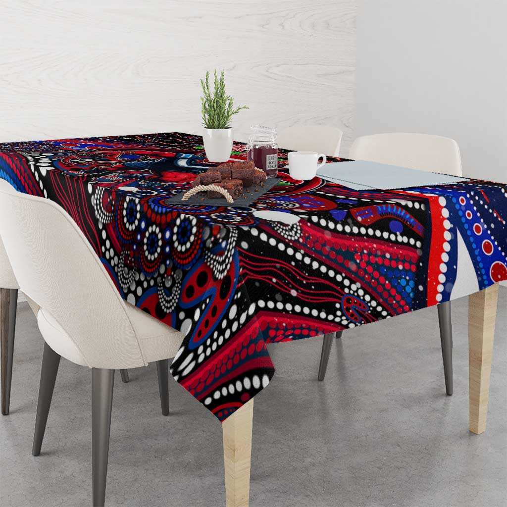 Merry Christmas AFL Demons Tablecloth Aboriginal Santa Football Mascot