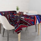 Merry Christmas AFL Demons Tablecloth Aboriginal Santa Football Mascot