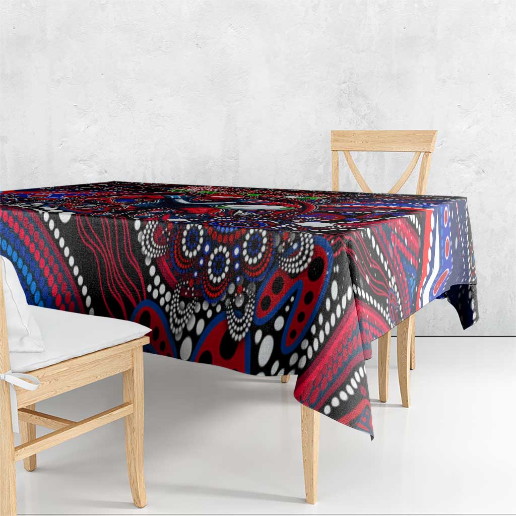 Merry Christmas AFL Demons Tablecloth Aboriginal Santa Football Mascot