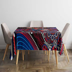 Merry Christmas AFL Demons Tablecloth Aboriginal Santa Football Mascot