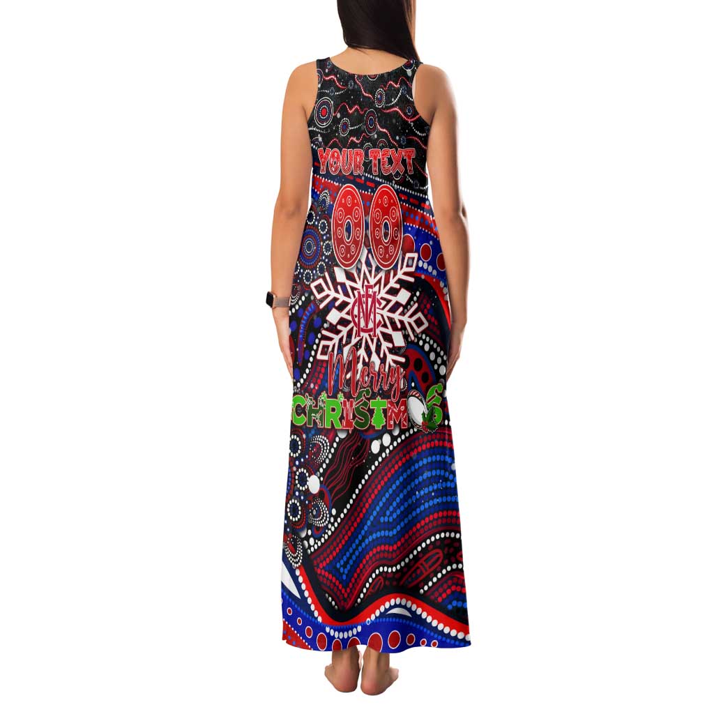 Merry Christmas AFL Demons Tank Maxi Dress Aboriginal Santa Football Mascot