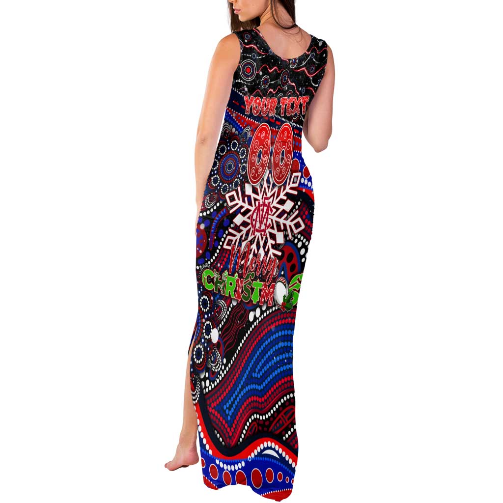 Merry Christmas AFL Demons Tank Maxi Dress Aboriginal Santa Football Mascot