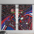 Merry Christmas AFL Demons Window Curtain Aboriginal Santa Football Mascot