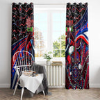 Merry Christmas AFL Demons Window Curtain Aboriginal Santa Football Mascot