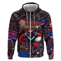 Merry Christmas AFL Demons Zip Hoodie Aboriginal Santa Football Mascot