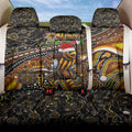 Merry Christmas AFL Hawks Back Car Seat Cover Aboriginal Santa Football Mascot