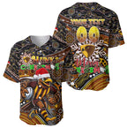 Merry Christmas AFL Hawks Baseball Jersey Aboriginal Santa Football Mascot