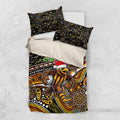 Merry Christmas AFL Hawks Bedding Set Aboriginal Santa Football Mascot