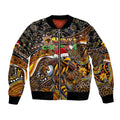 Merry Christmas AFL Hawks Bomber Jacket Aboriginal Santa Football Mascot