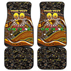 Merry Christmas AFL Hawks Car Mats Aboriginal Santa Football Mascot