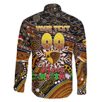 Merry Christmas AFL Hawks Family Matching Short Sleeve Bodycon Dress and Hawaiian Shirt Aboriginal Santa Football Mascot