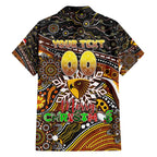 Merry Christmas AFL Hawks Hawaiian Shirt Aboriginal Santa Football Mascot