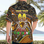 Merry Christmas AFL Hawks Hawaiian Shirt Aboriginal Santa Football Mascot