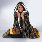 Merry Christmas AFL Hawks Hooded Blanket Aboriginal Santa Football Mascot