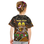 Merry Christmas AFL Hawks Kid T Shirt Aboriginal Santa Football Mascot