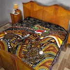 Merry Christmas AFL Hawks Quilt Aboriginal Santa Football Mascot