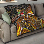 Merry Christmas AFL Hawks Quilt Aboriginal Santa Football Mascot