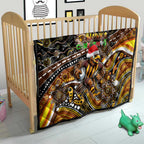 Merry Christmas AFL Hawks Quilt Aboriginal Santa Football Mascot
