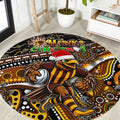 Merry Christmas AFL Hawks Round Carpet Aboriginal Santa Football Mascot