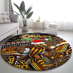 Merry Christmas AFL Hawks Round Carpet Aboriginal Santa Football Mascot