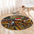 Merry Christmas AFL Hawks Round Carpet Aboriginal Santa Football Mascot