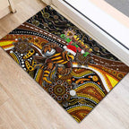 Merry Christmas AFL Hawks Rubber Doormat Aboriginal Santa Football Mascot