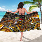 Merry Christmas AFL Hawks Sarong Aboriginal Santa Football Mascot