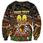 Merry Christmas AFL Hawks Sweatshirt Aboriginal Santa Football Mascot