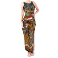 Merry Christmas AFL Hawks Tank Maxi Dress Aboriginal Santa Football Mascot