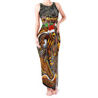 Merry Christmas AFL Hawks Tank Maxi Dress Aboriginal Santa Football Mascot