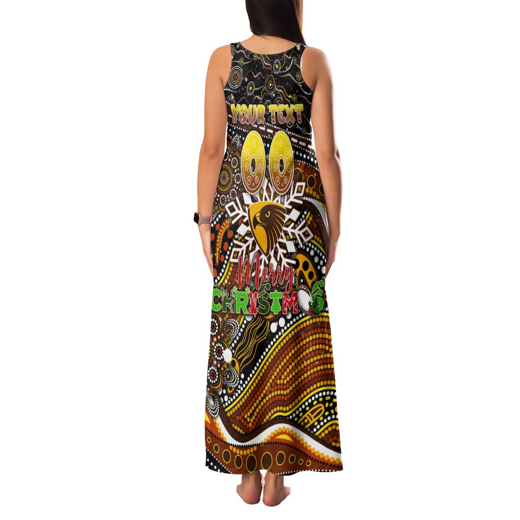 Merry Christmas AFL Hawks Tank Maxi Dress Aboriginal Santa Football Mascot