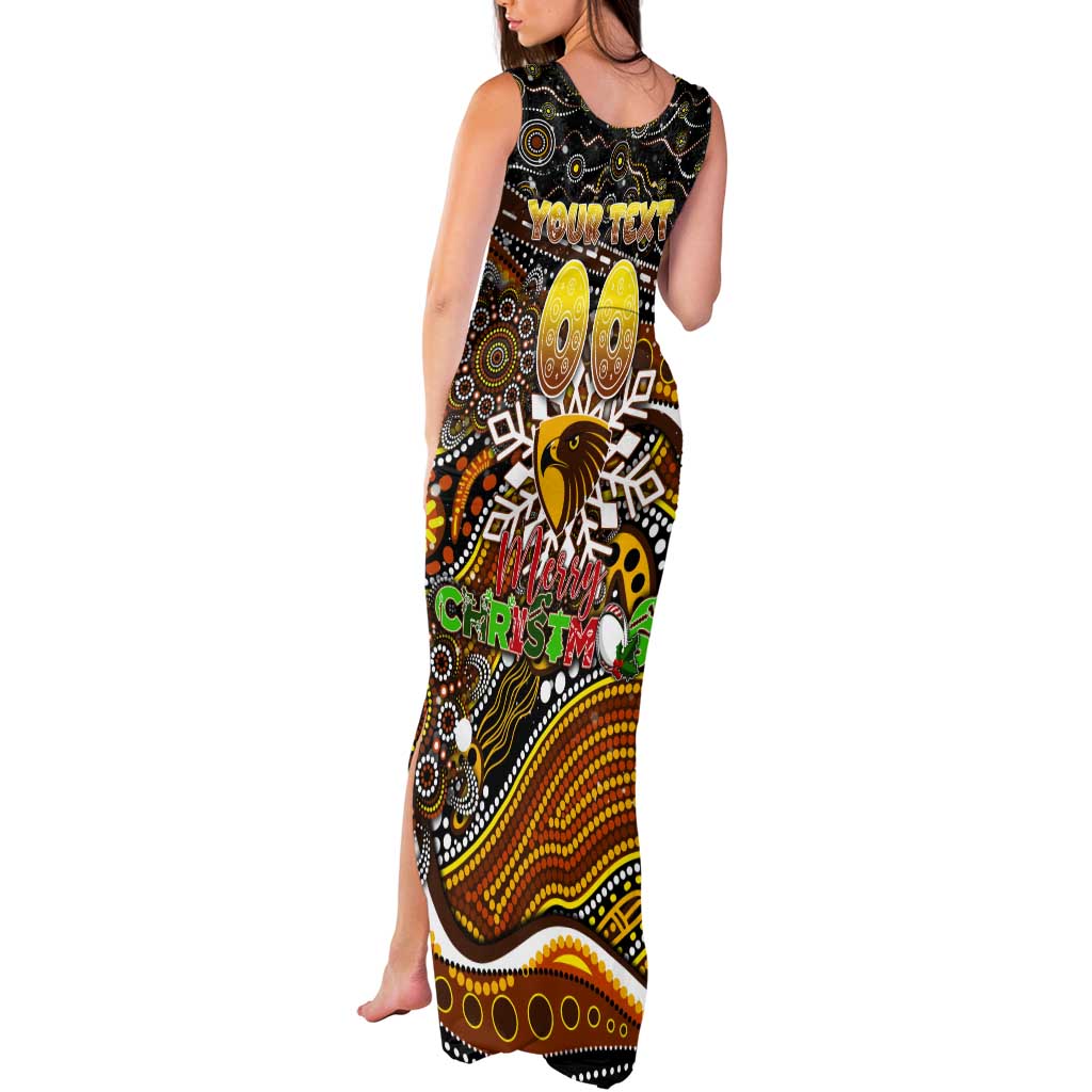Merry Christmas AFL Hawks Tank Maxi Dress Aboriginal Santa Football Mascot