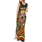 Merry Christmas AFL Hawks Tank Maxi Dress Aboriginal Santa Football Mascot