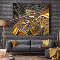 Merry Christmas AFL Hawks Tapestry Aboriginal Santa Football Mascot