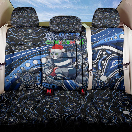 Merry Christmas AFL Cats Back Car Seat Cover Aboriginal Santa Football Mascot