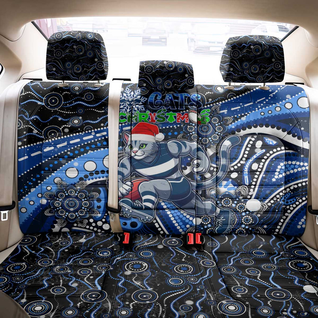 Merry Christmas AFL Cats Back Car Seat Cover Aboriginal Santa Football Mascot