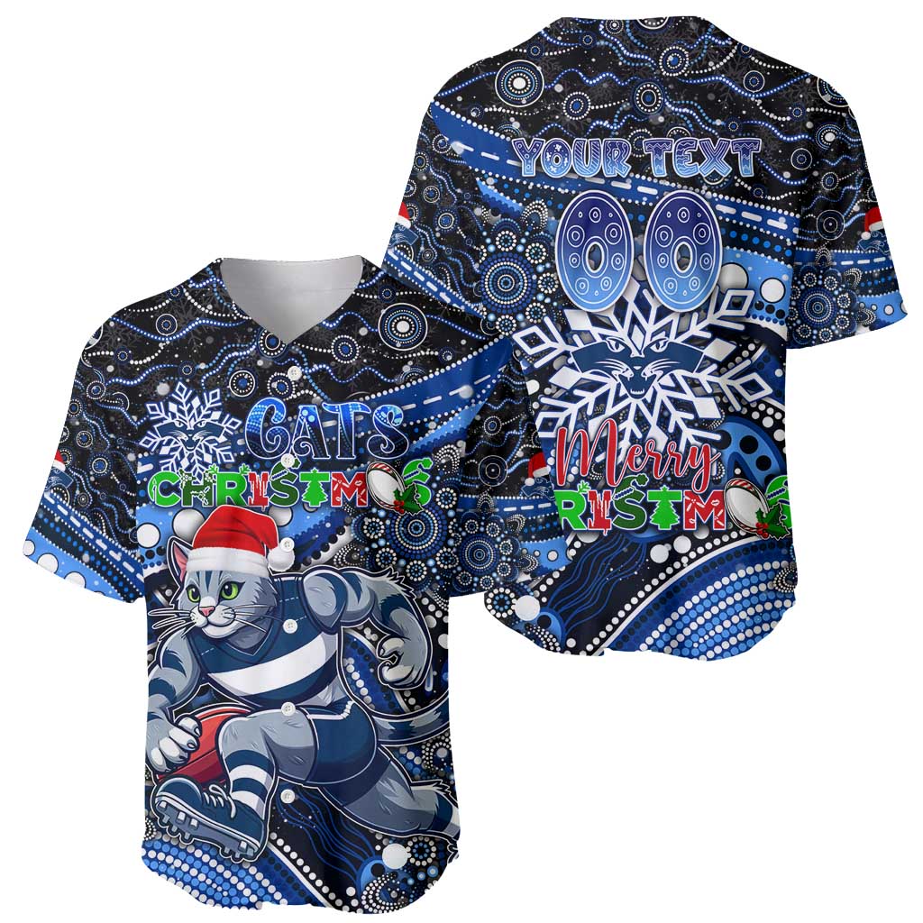 Merry Christmas AFL Cats Baseball Jersey Aboriginal Santa Football Mascot